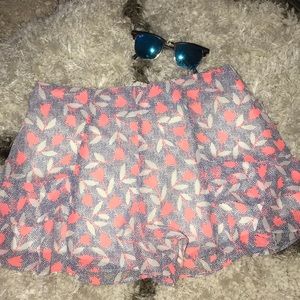 Lush Blue/ White Mini Shorts